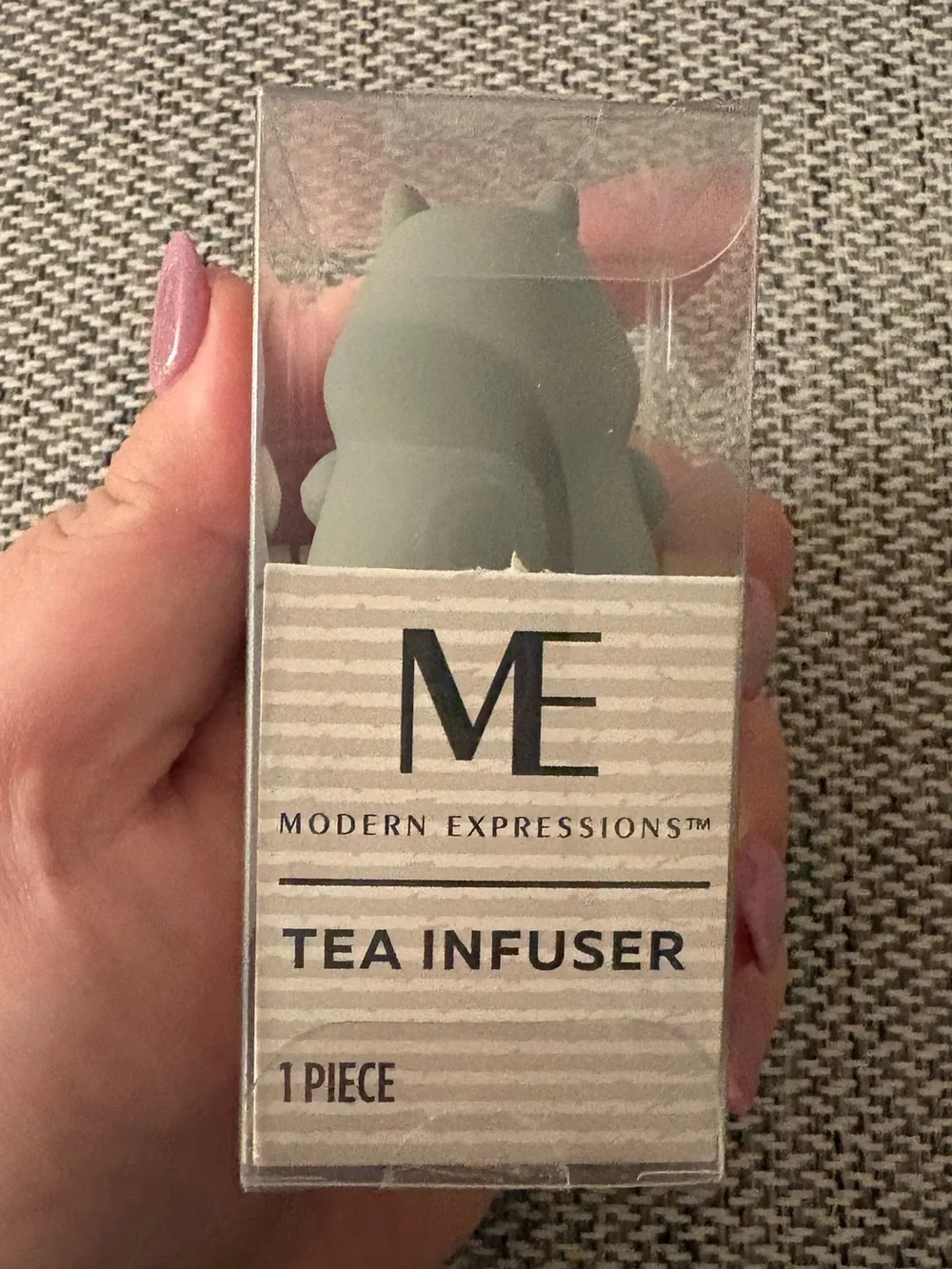Modern Expressions Gray Hippo Tea Infuser
